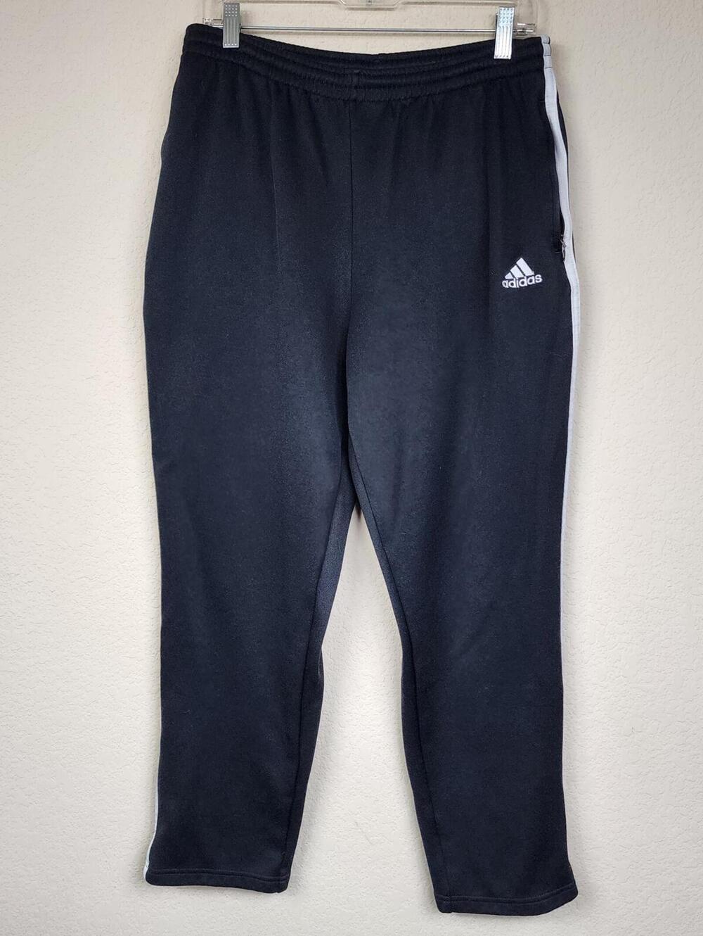 Adidas Black Polyester Track Pants